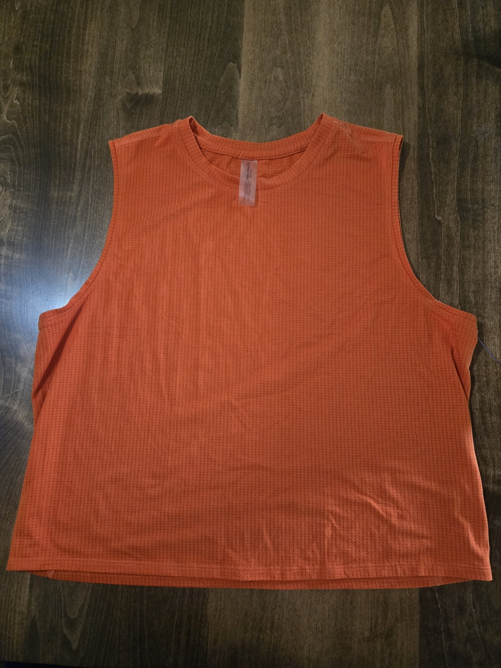 Outdoor Voices Orange Mesh Tank Top